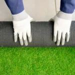 install artificial grass over lawn Milton